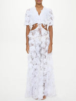 VESTIDO CELINA RENDA OFF-WHITE